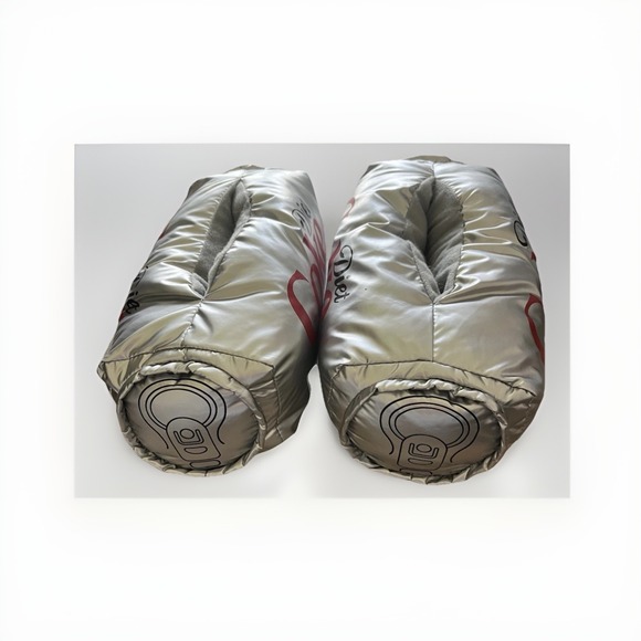Coca-Cola Diet Coke‎ Can Unisex Plush Slippers New XS/S (5-6) - Picture 1 of 8